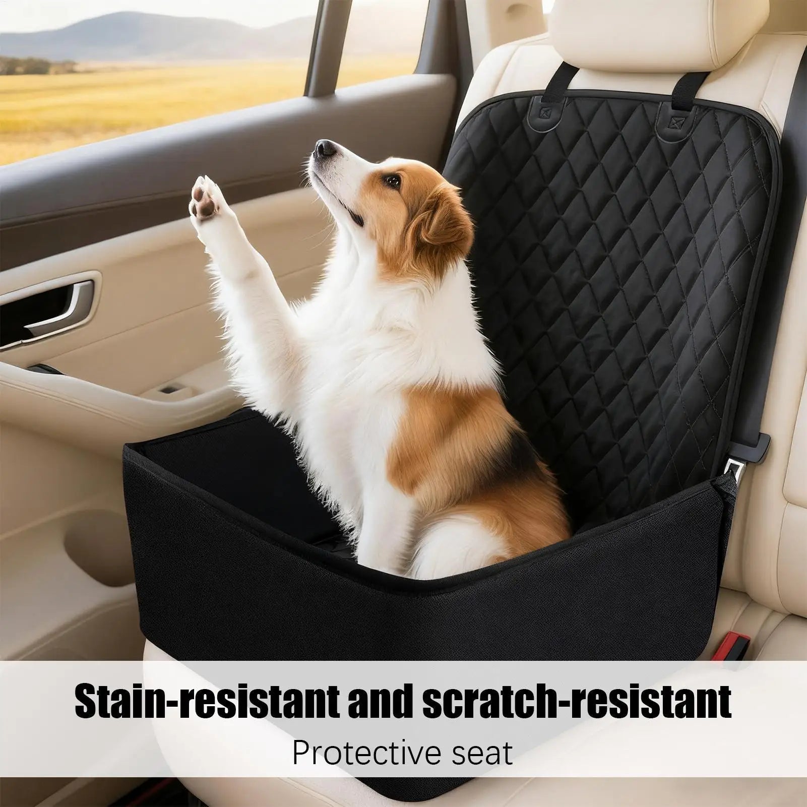 For Truck Dog Car Seat Large Waterproof Pet Seat Cover for Cars Booster Cushion Protector Carrier for Bed Barrier Backseat Truck Oasis Select