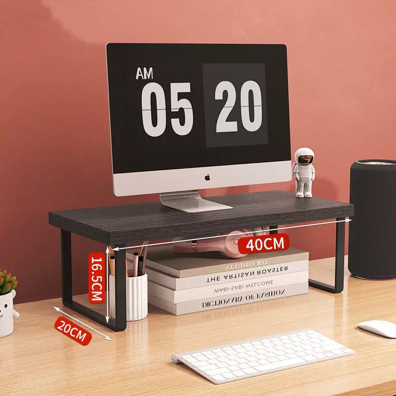 Wood Monitor Riser Shelf & Desk Organizer Stand 30/40/50cm