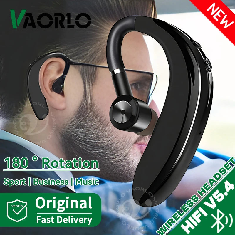 S109 Wireless Bluetooth 5.4 Universal Hook Earphone Sports Business Single Ear Headset Handsfree Headphone With Mic Smartphone Oasis Select
