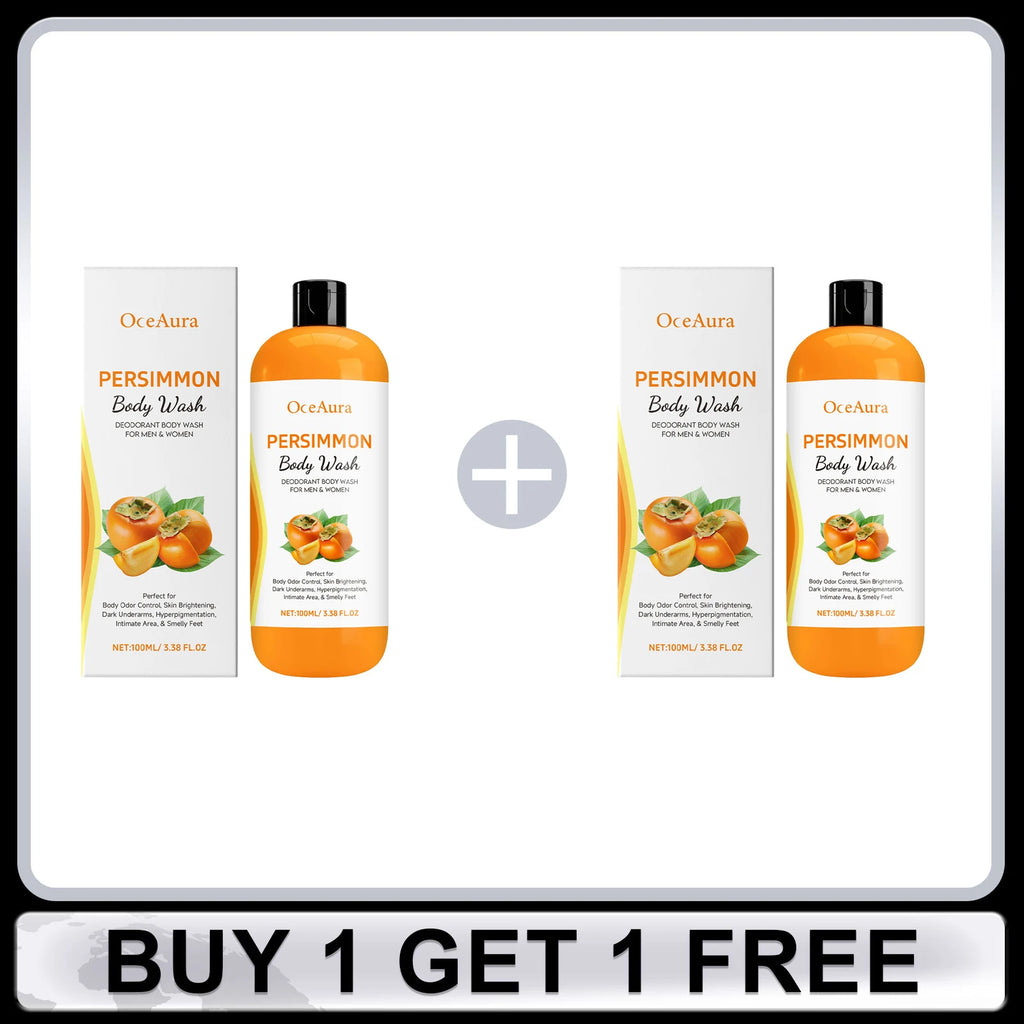 Persimmon Body Wash Deep Cleaning Skin Oil Control Exfoliating Eliminating Odor Remover Dirt Lasting Fragrance Shower Gel 100ml Oasis Select Buy 1 Get 1 Free Moisturizing