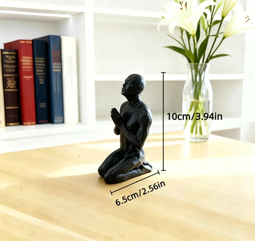 Minimalist Kneeling Prayer Man Ornaments Muscular Human Statue Meditation Male Home Office Table Yoga Room Decor Spiritual Gifts Oasis Select pray 2