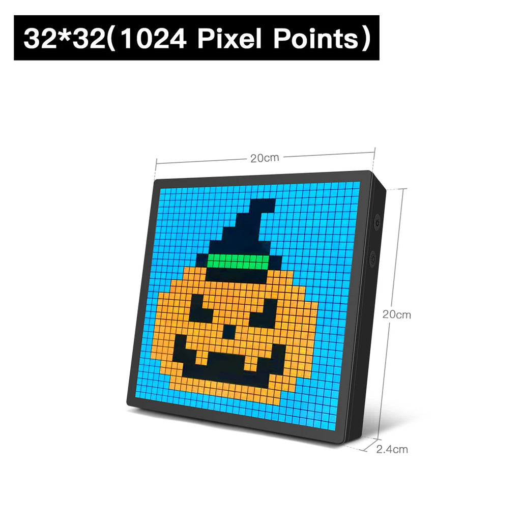 Programmable Pixel Art Display Bluetooth APP Control Creative Pixel Screen 32x32 Advertising Light 5V USB RGB LED Matrix Panel Oasis Select USB 32 x 32 Pixels