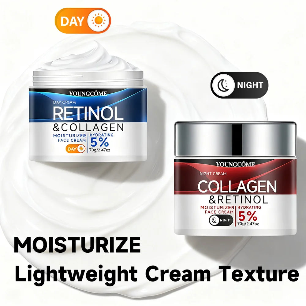 YOUNGCOME Retinol Day & Night Cream Serum Set | Anti-Aging Kit