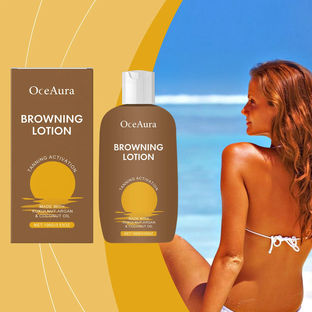 Oceaura Tanning Lotion Body Facial Sunless Self Tanner Skin Coloring Blackening Sun Block Isolation Lightweight Fake Tan Cream Oasis Select