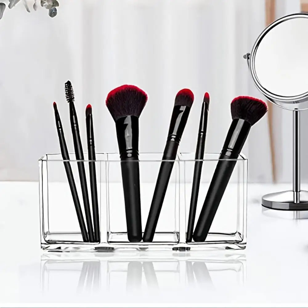 High Quality Clear Makeup Brush Organizer, Acrylic Cosmetics Brushes Storage Holders, Cute Pen and Pencil Holder for Desk Oasis Select