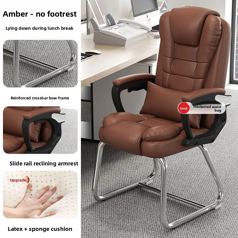 Computer chair, home office chair, comfortable for human body, reclining boss chair, chess and card room mahjong chair Oasis Select Buff