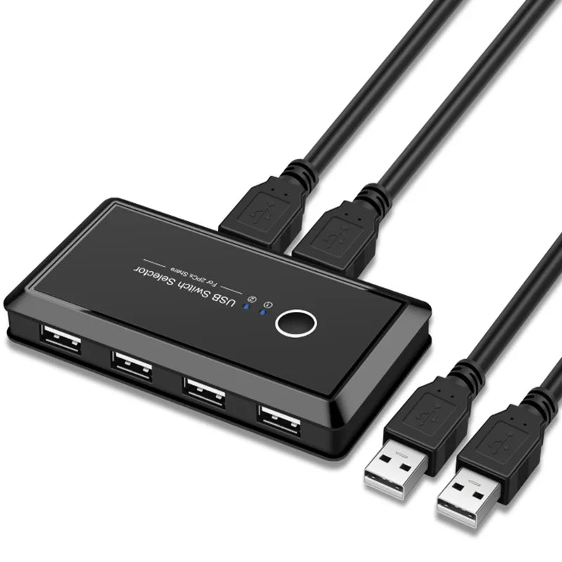  USB 3.0 2.0 Switcher KVM Switch USB KVM Switch for Windows10 PC Keyboard Mouse Printer 2 PCs Sharing 4 Devices USB Switch Oasis Select USB 2.0