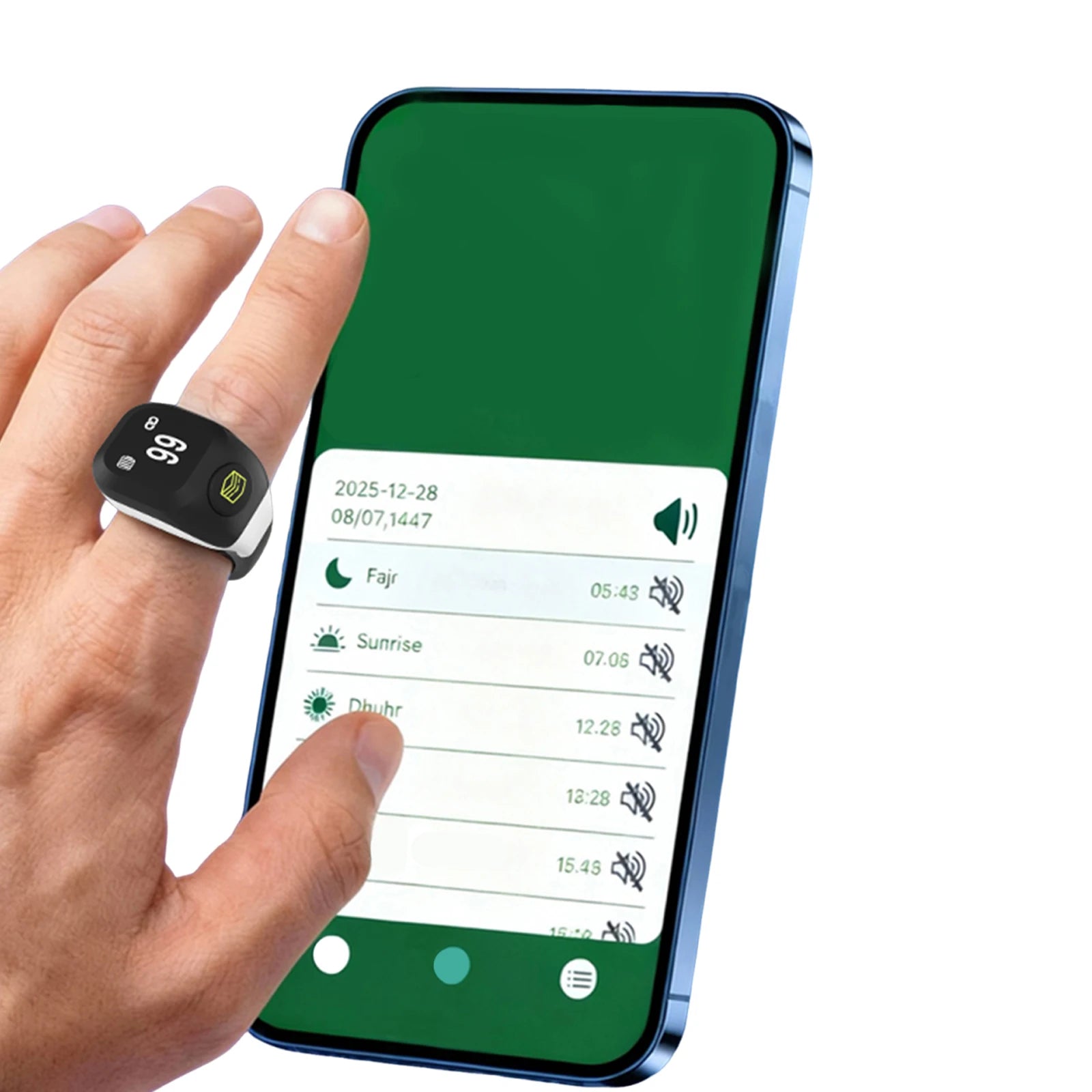 BT5.4 Smart Ring Counter Adjustable Sizes 18mm 20mm 22mm OLED Display Ring Counters Rechargeable for Vibration Prayer Reminders Oasis Select