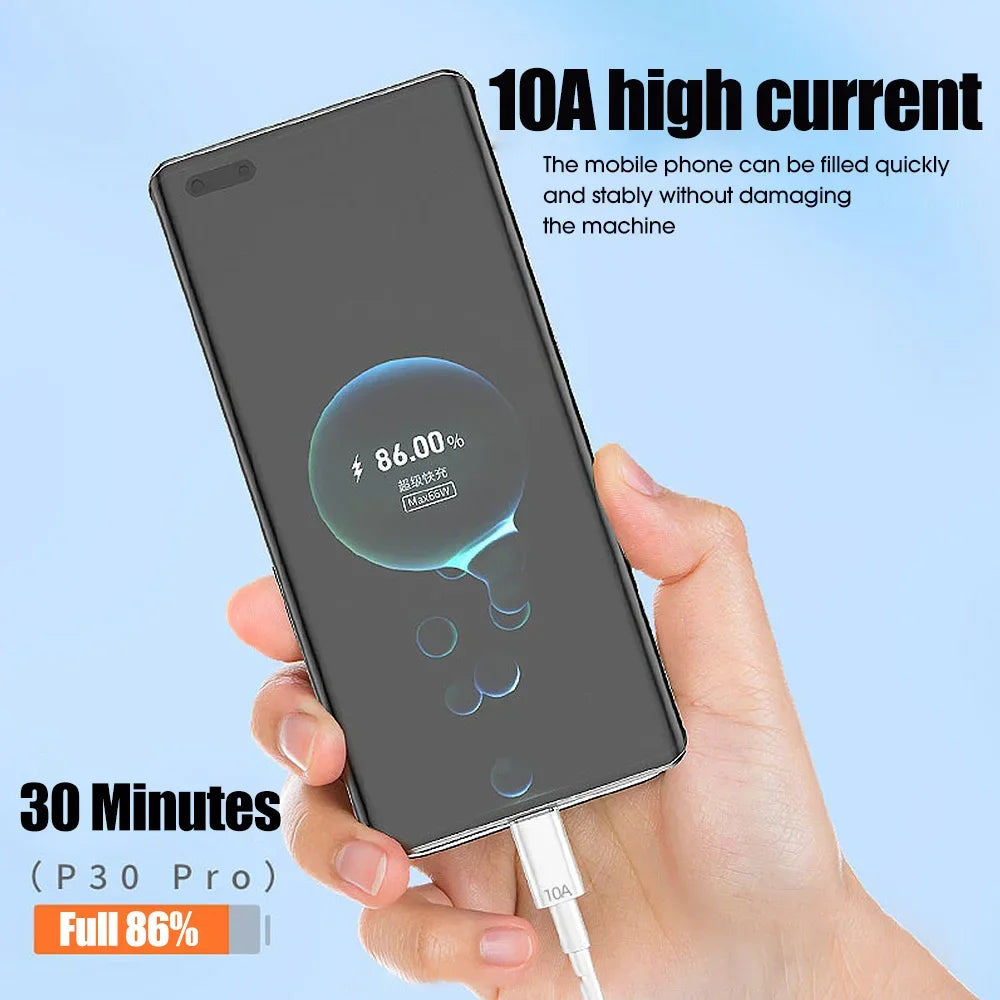 100w Fast Charging USB Type C Cable Data Sync Wire for Mobile Phones Compatible with Huawei P30 Xiaomi Realme Samsung Poco X6 Oasis Select