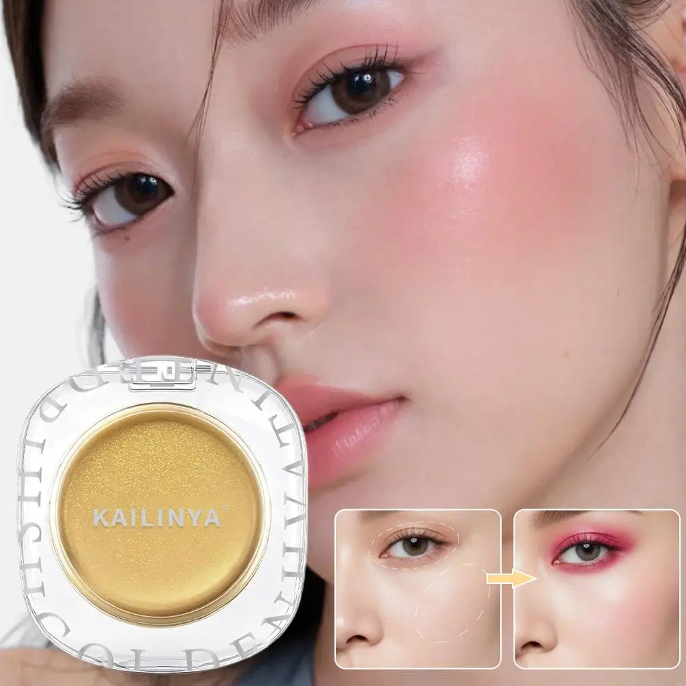Golden Color Changing Blush, 3-in-1 Tinted Hydrating Blusher Cream For Cheeks Eyes And Lips Makeup,Lasting Moisturizing Rouge Oasis Select