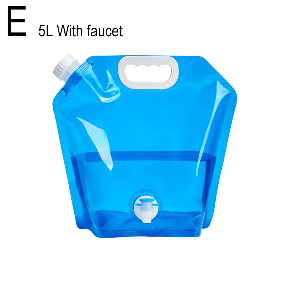 5/10L Portable Camping Water Bag Foldable Drinking Water Bucket Large Capacity Water Container For Outdoor Travel Lightweight Oasis Select E