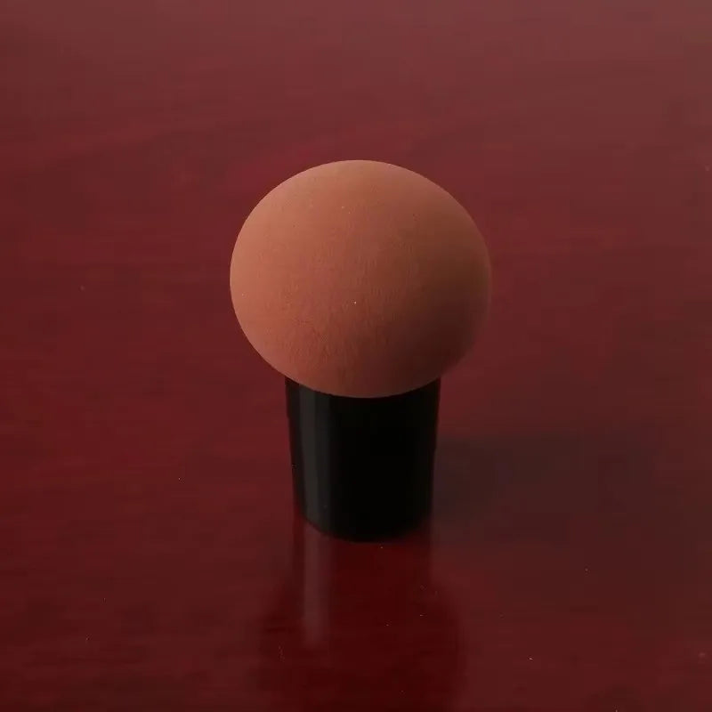 1/2pcs Color Mushroom Head Cosmetic Puff With Protective Cap Loose Powder Foundation Puff Air Cushion Sponge Makeup Egg Makeup Oasis Select 1pcs Coffee
