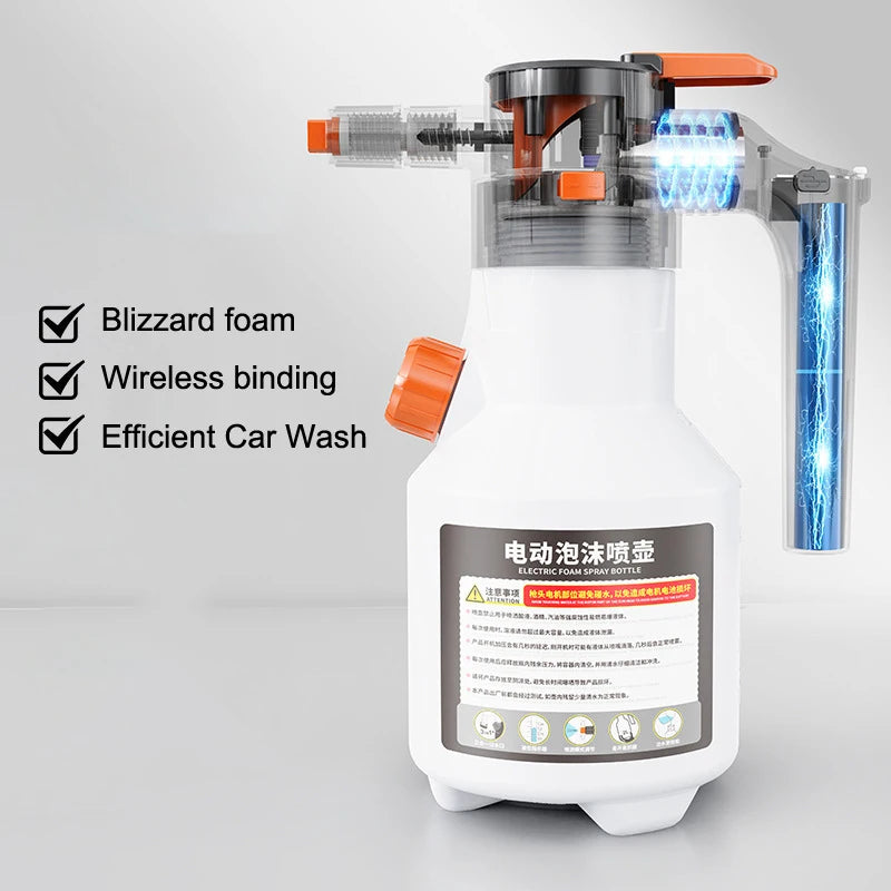 2L Professional Electric Foam Sprayer Motorized Handheld High Pressure Snow Foam Car Wash Sprayer For Car Wash Accessories Oasis Select