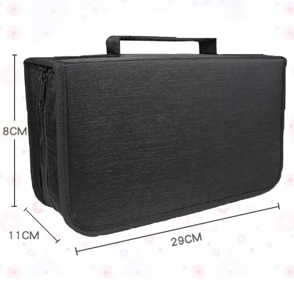 128 Discs DVD CD Holder Dustproof Storage Bags Zipper Album Storage Case Wallet Carrying Bag Organizer Storage Bag Oasis Select