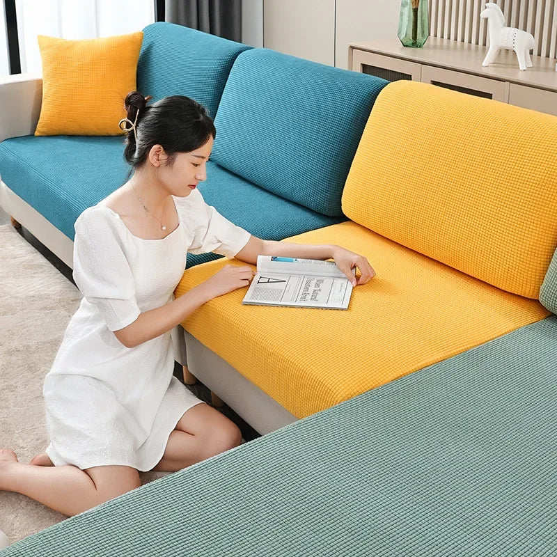 Elastic sofa cover all inclusive universal sofa cover anti slip cushion four seasons universal sofa hat full cover cloth towel Oasis Select