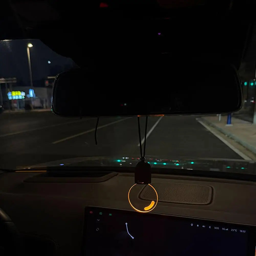 Retro Bulb Car Rearview Mirror Pendant – Warm White LED