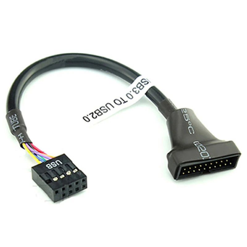 1pc Motherboard Header Adapter Cord High Quality 19/20 Pin USB 3.0 Female To 9 Pin USB 2.0 Male Oasis Select
