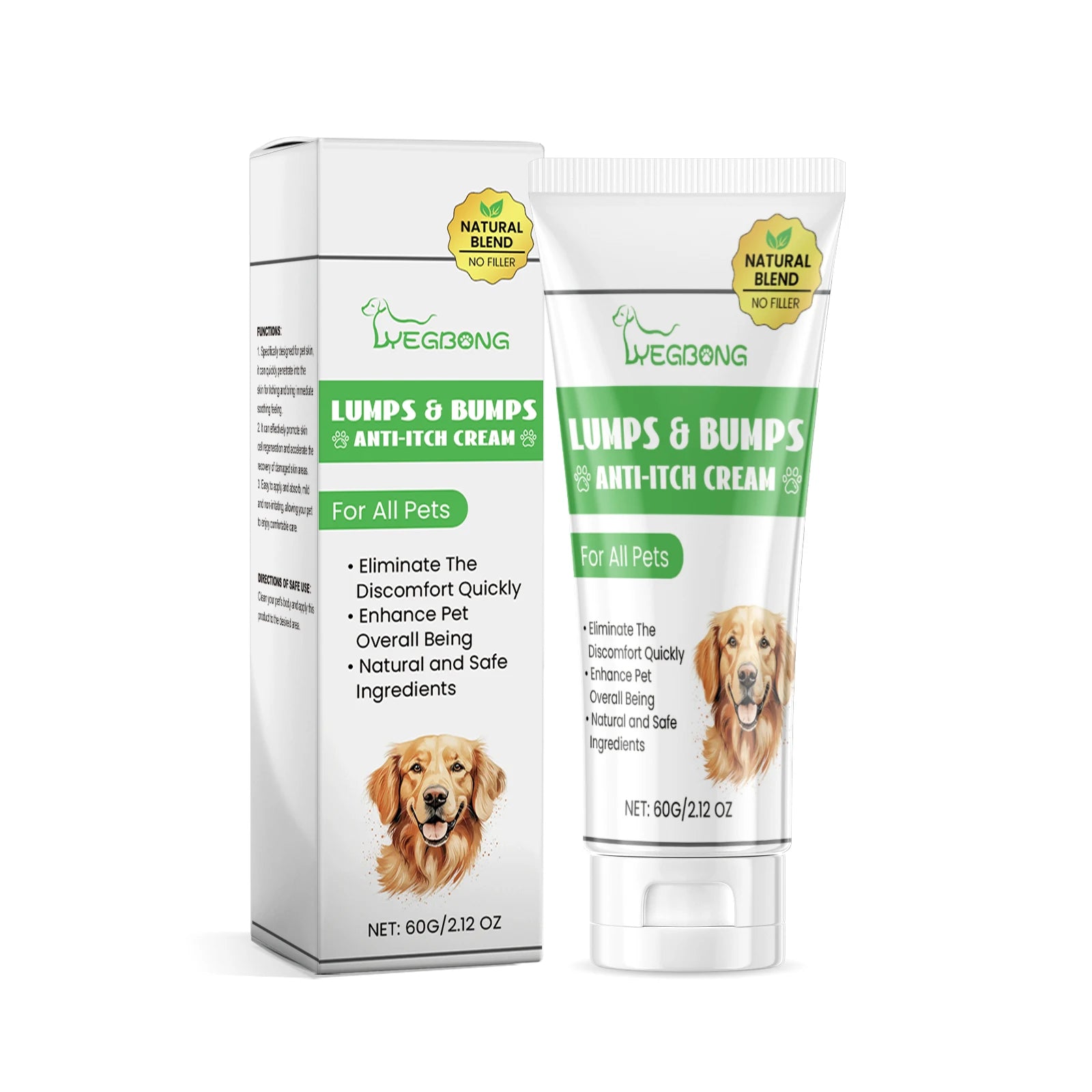 Herbal Pet Skin Care Cream Relieve Itching Long Lasting Moisturizing Make Pet Skin Soft Smooth Gentle Repair Formula Cream 60g Oasis Select