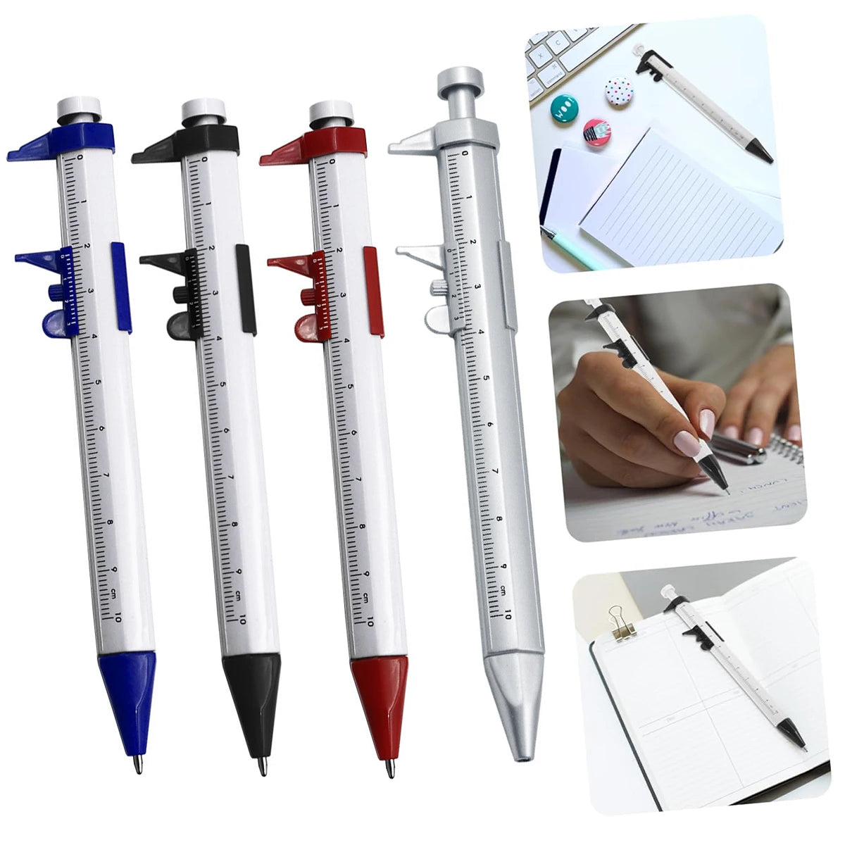 Vernier Measuring Pen 1mm Ballpoint Caliper Ruler Pen Refillable School Office Stationery Multifunction Gift 2026 Oasis Select