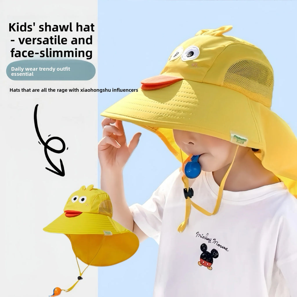 Spring Summer Kids UV Protection Sun Hat Baby Toddler Bucket Hat Wide Brim Breathable Outdoor Cap for Boys Girls Oasis Select