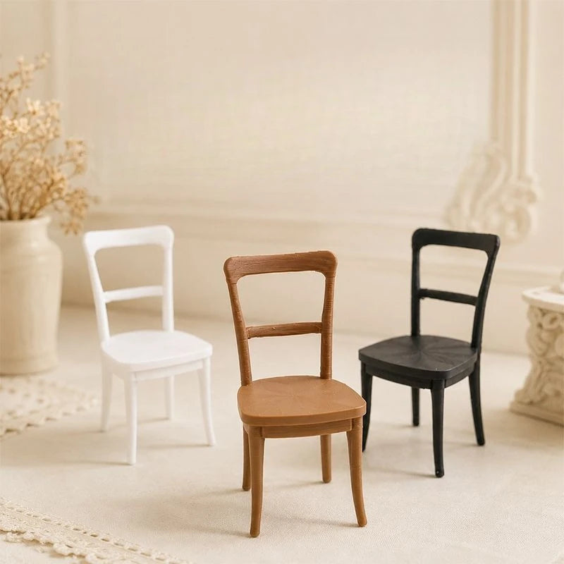1:12 Retro Miniature Chair Model 3D Printing Diy Dollhouse Sofa Miniature Dollhouse Living Room Furniture Decor Accessories Gift Oasis Select