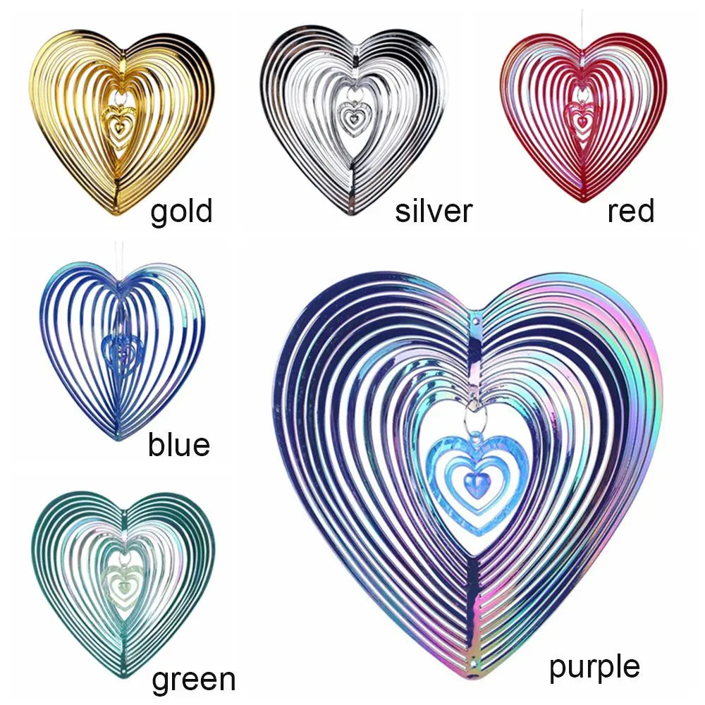 Heart-shaped Elastic Hanging for Birds Pigeons Pest Control Wind Spinner Bird Repeller Garden Supplies Wind Rotation Oasis Select
