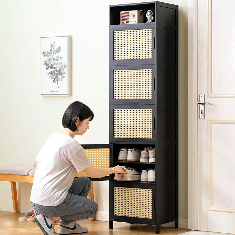 Shoe cabinet entrance household shoe rack simple storage artifact space saving multi-storey dormitory Oasis Select