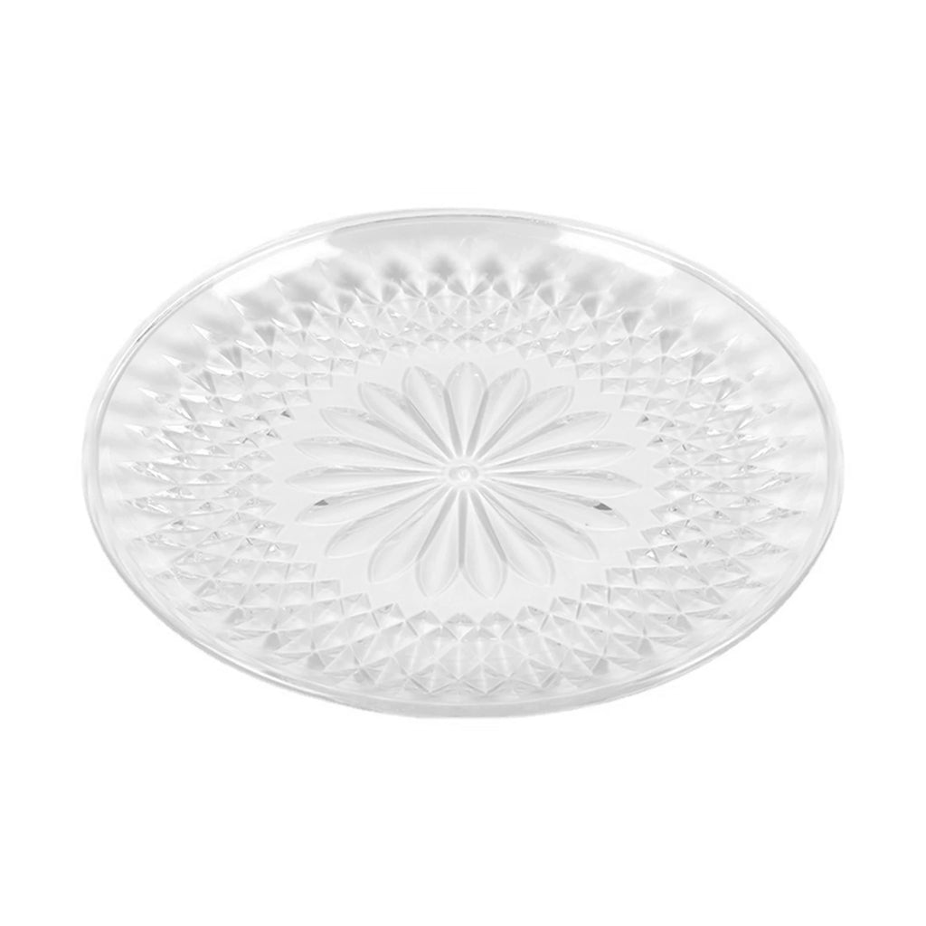 Clear Acrylic Snack & Fruit Serving Tray | Round PET Plate