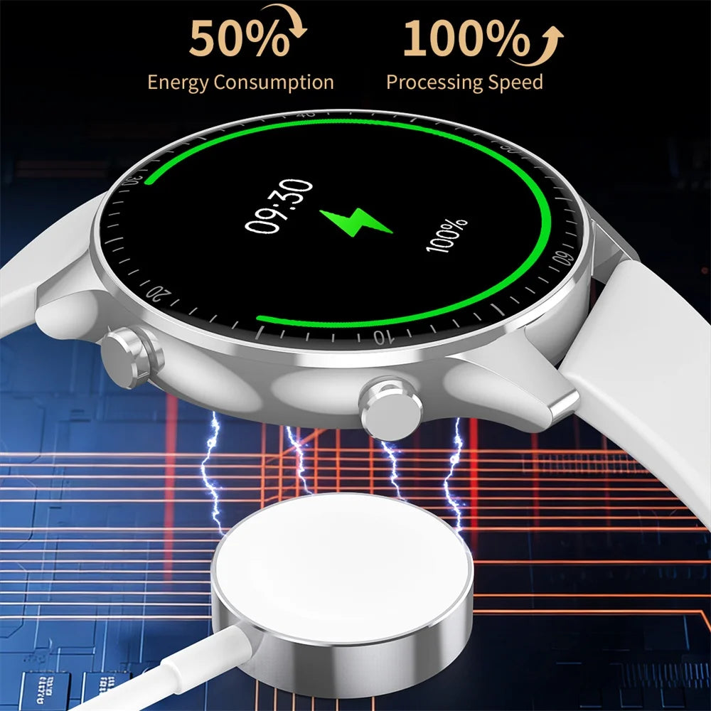 Sleep Health Monitor Smart Watch Men Outdoor Sports 1.5 Inch HD Screen Heart Rate BT Call Waterproof Business Smartwatch Sports Oasis Select