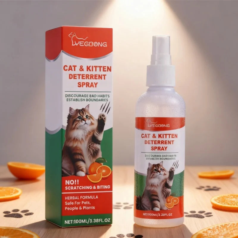 Natural Cat Repellent Spray 100ml – Anti-Scratch & Licking