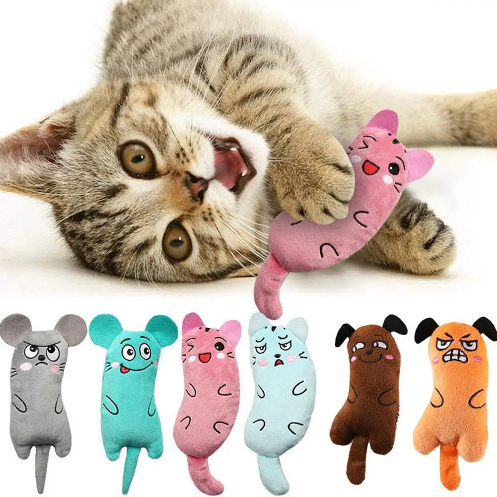 Catnip Plush Cat Toy – Cartoon Expression Crinkle Mouse