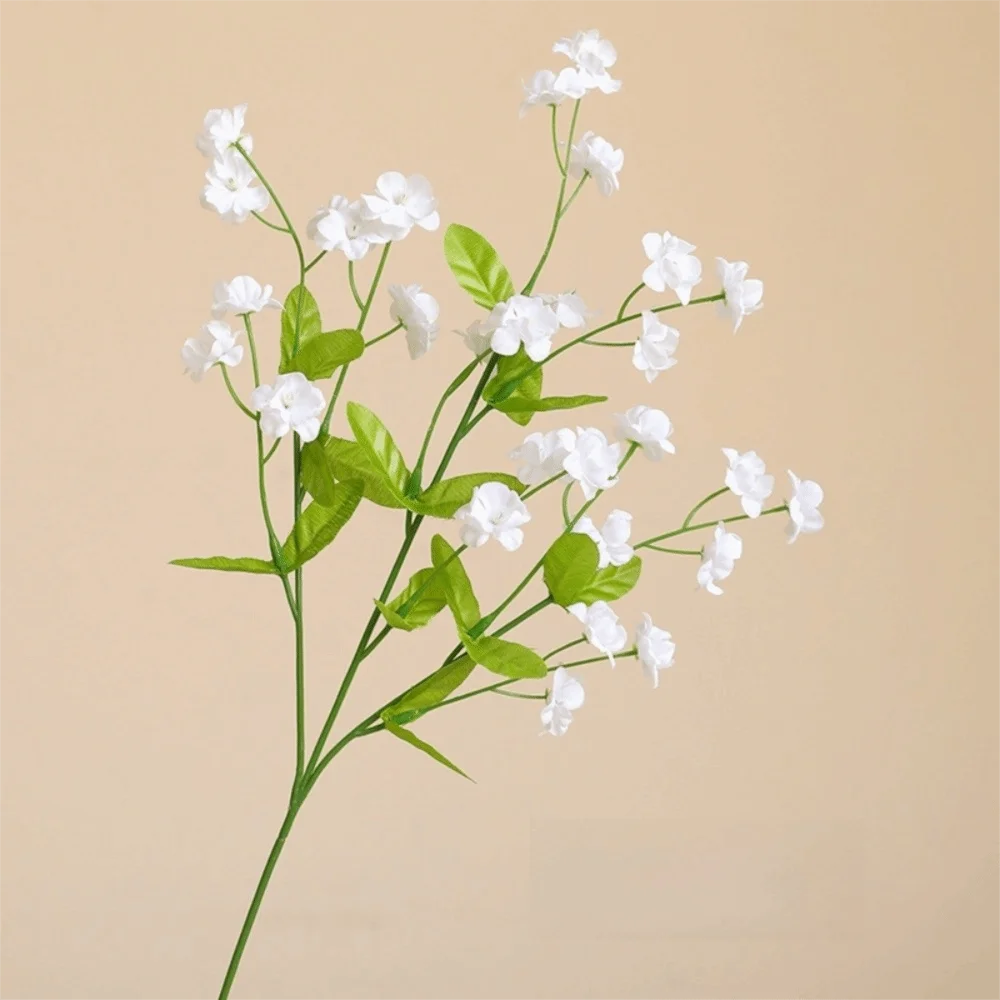Real Touch Forget-Me-Not Artificial Forget-Me-Not Flowers Long Branch Silk Simulation Flowers 47cm DIY Floral Bouquets Home Oasis Select White