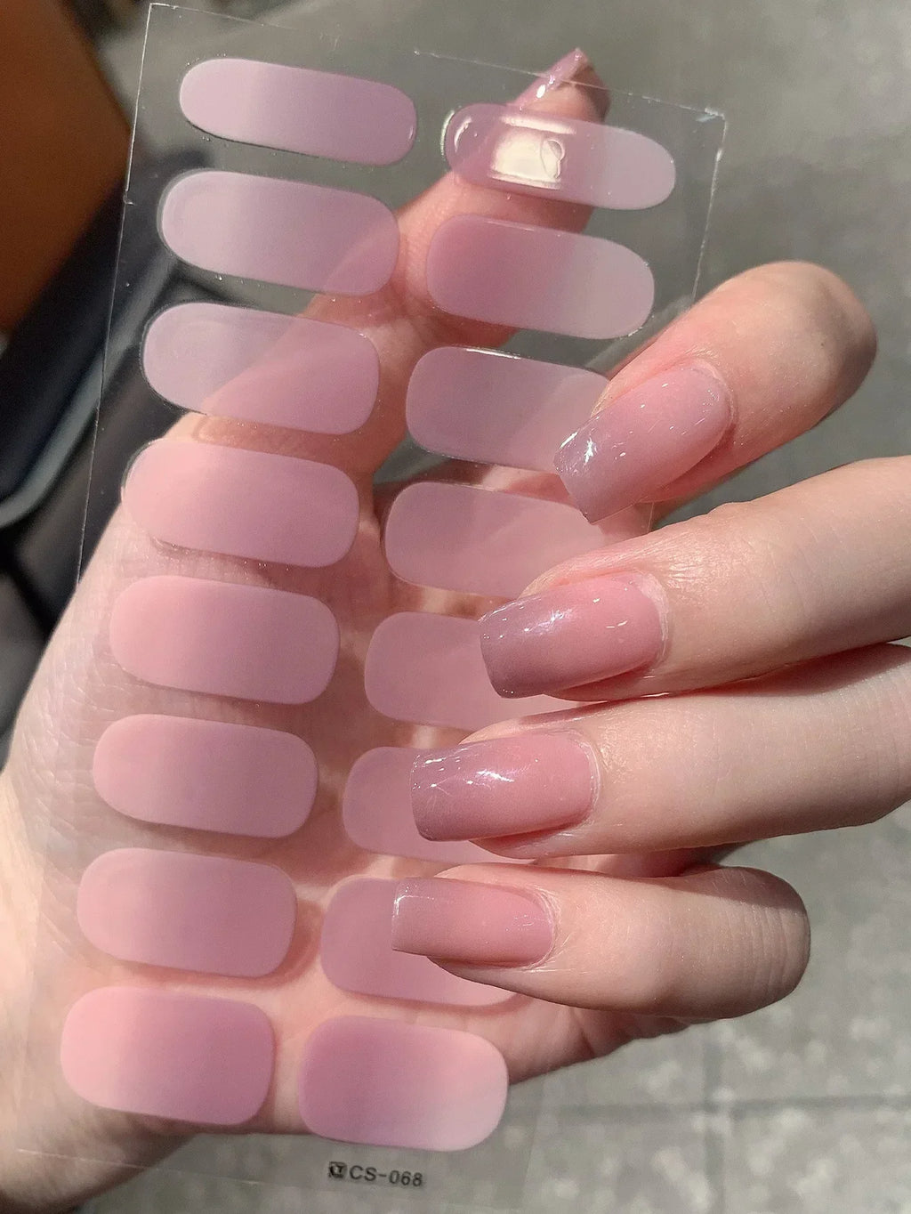 2025 Semi-cured Gel Nail Stickers Solid Color Nail Semi-baked Tips Full UV Nail Need Decals Paste Lamp N0R7 Oasis Select CS-68