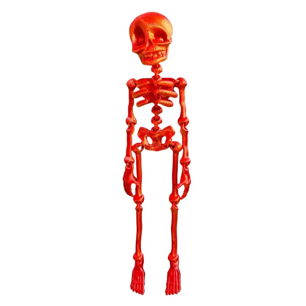 Mini Poseable Skeleton Fridge Magnet | 3D Halloween Decor