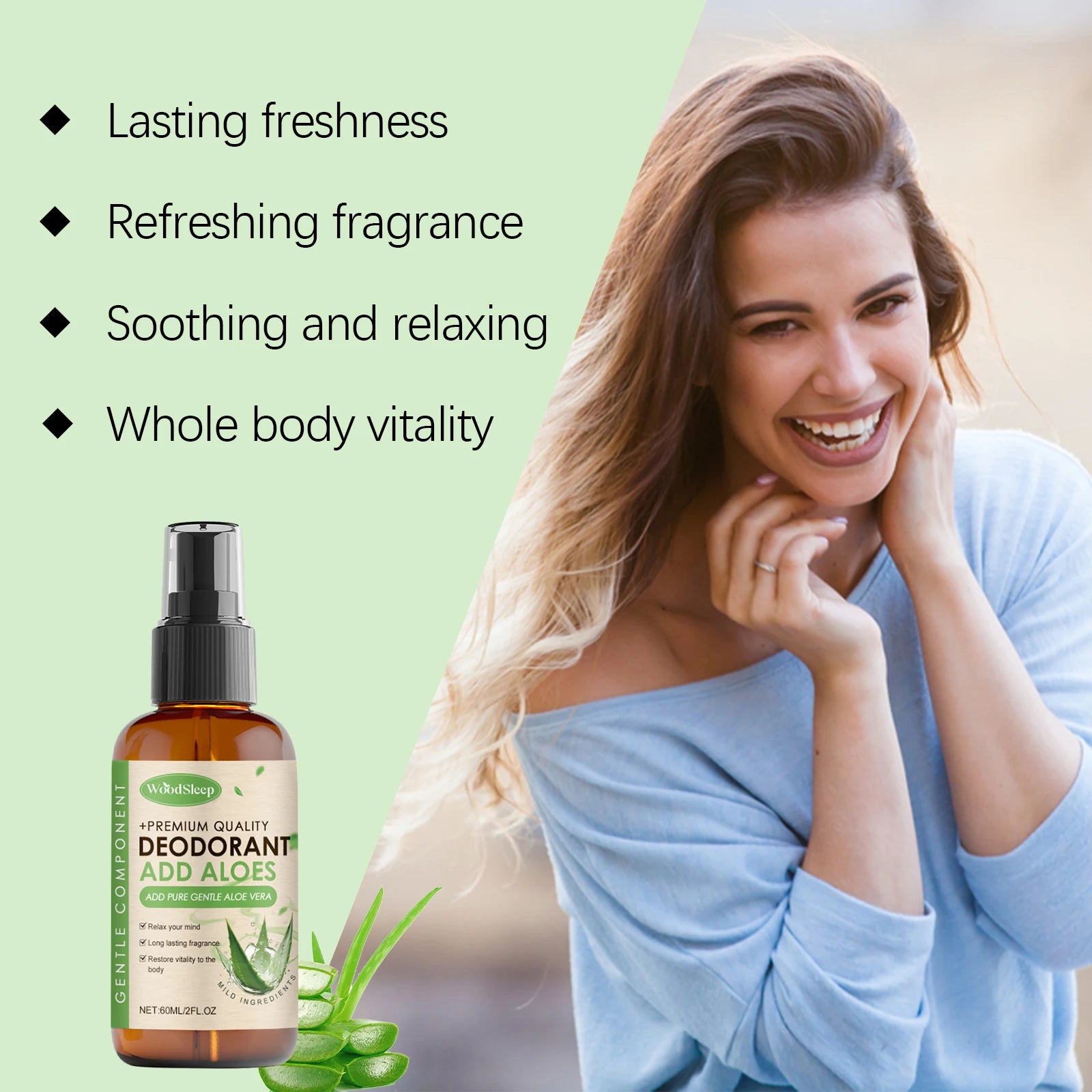 Aloe Magnesium Oil Spray Relieve Muscle Pain Anti Anxiety Body Relaxation Better Sleep Quality Deeply Moisturizes Smooth Skin Oasis Select
