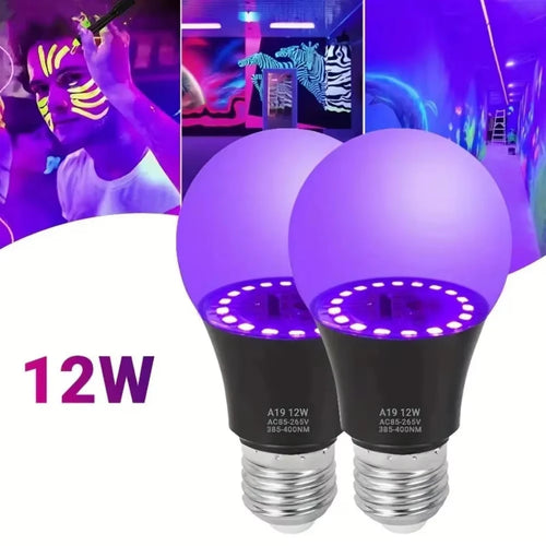 12W UV Black Light Bulb E27 – Party, Halloween & Décor UV LED Light Bulb Oasis Select