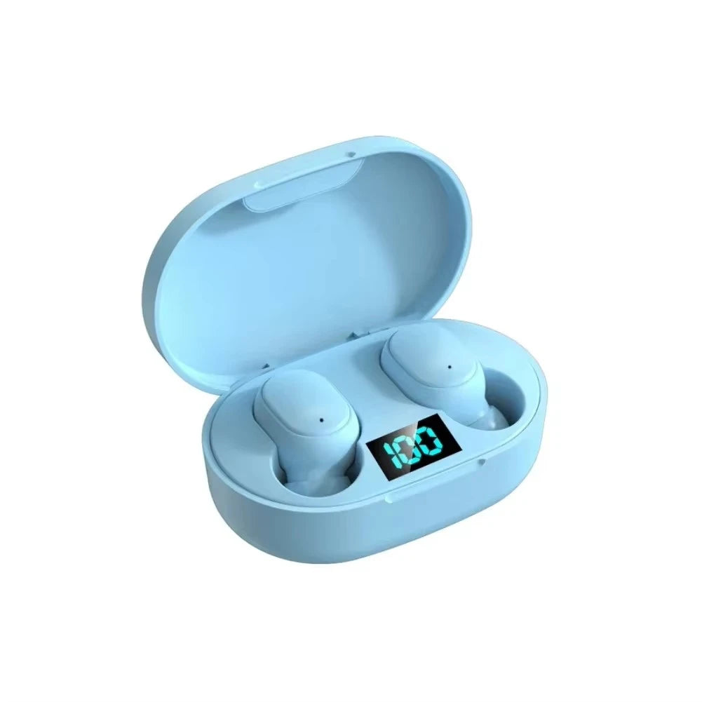 E6S TWS Bluetooth Earphones Wireless Bluetooth Headset Noise Cancelling Headsets With Microphone Headphones For Xiaomi iphone Oasis Select Blue