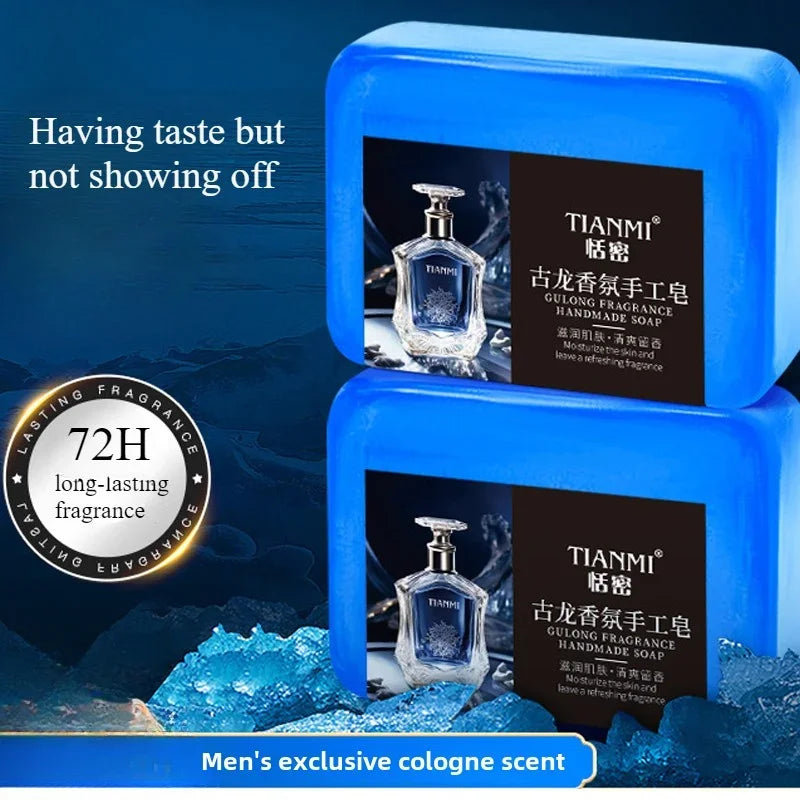 Men's 3-in-1 Cologne Soap Bar – Hair, Face & Body (2 Pack) Men's Soap Bar Oasis Select 140g