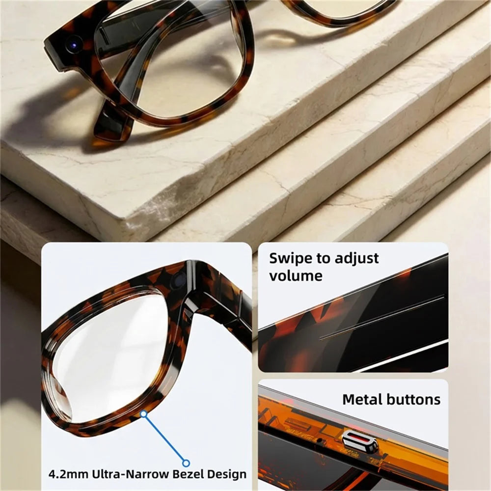 Fashion AI Intelligent Shooting Glasses 13MP HD Camera 1080P/30FPS Recording Dialogue Translation Blue Tooth Smart Glasses Oasis Select