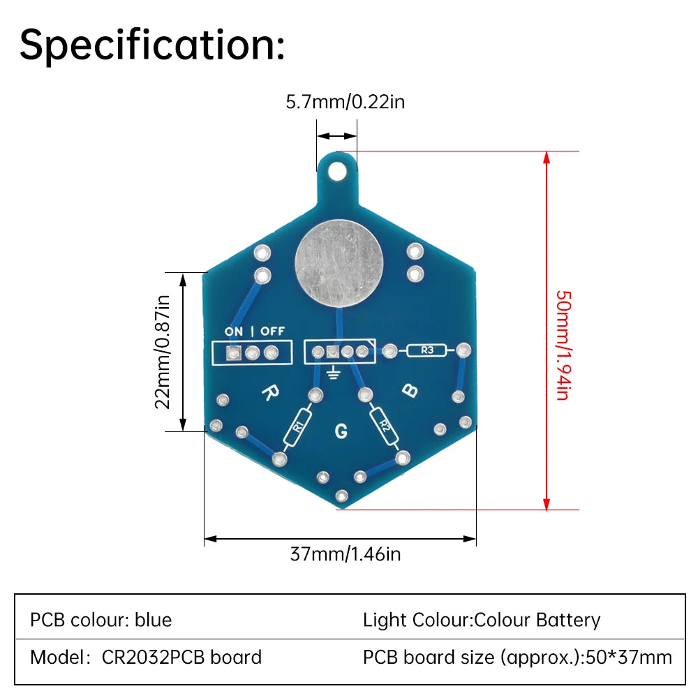 RGB LED Light Circuit Board Welding Practice DIY Electronic Beginner Learning Welding Fun DIY Kit for Student Laboratory Oasis Select