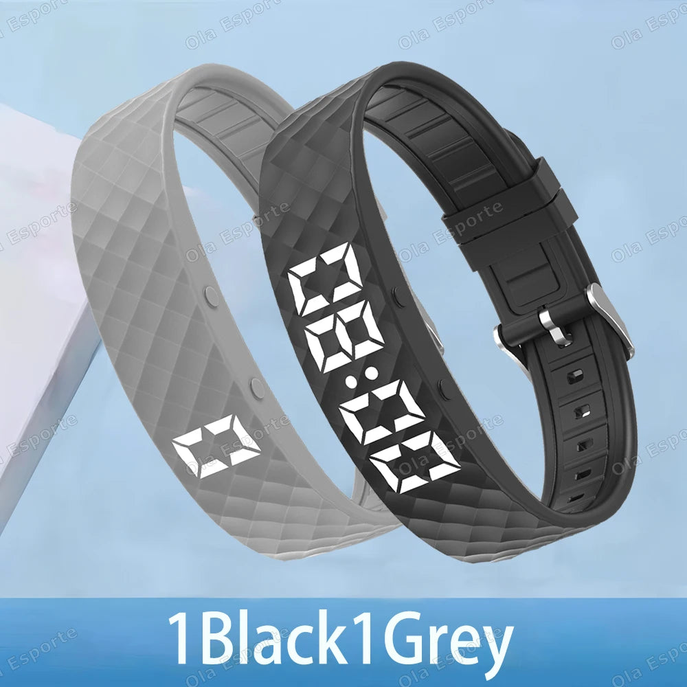 Smart Fitness Wristband LED Pedometer Sleep Tracker IP65