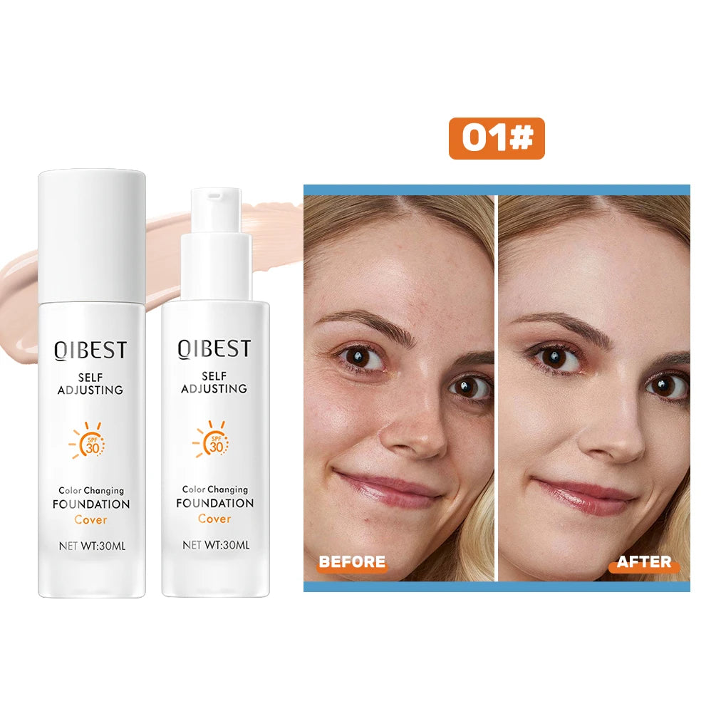 QIBEST Color Changing Foundation SPF 30+ | Hydrating Long Wear