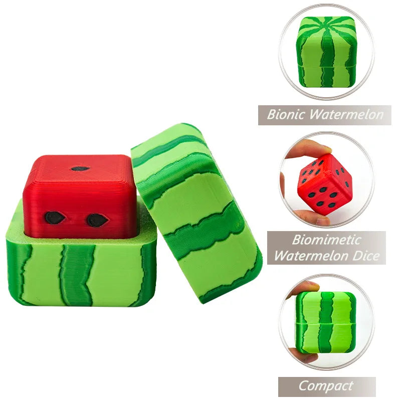 1Pcs Summer Themed Watermelon Dice Unique Design Fun Party Games for Drinking Games Safe Material Entertainment Oasis Select