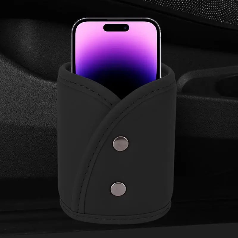 Car Window Cup Holder Leather Drink Storage Box Multi-Functional Automotive Interior Accessories Back Seat Cup Holder Organizer Oasis Select