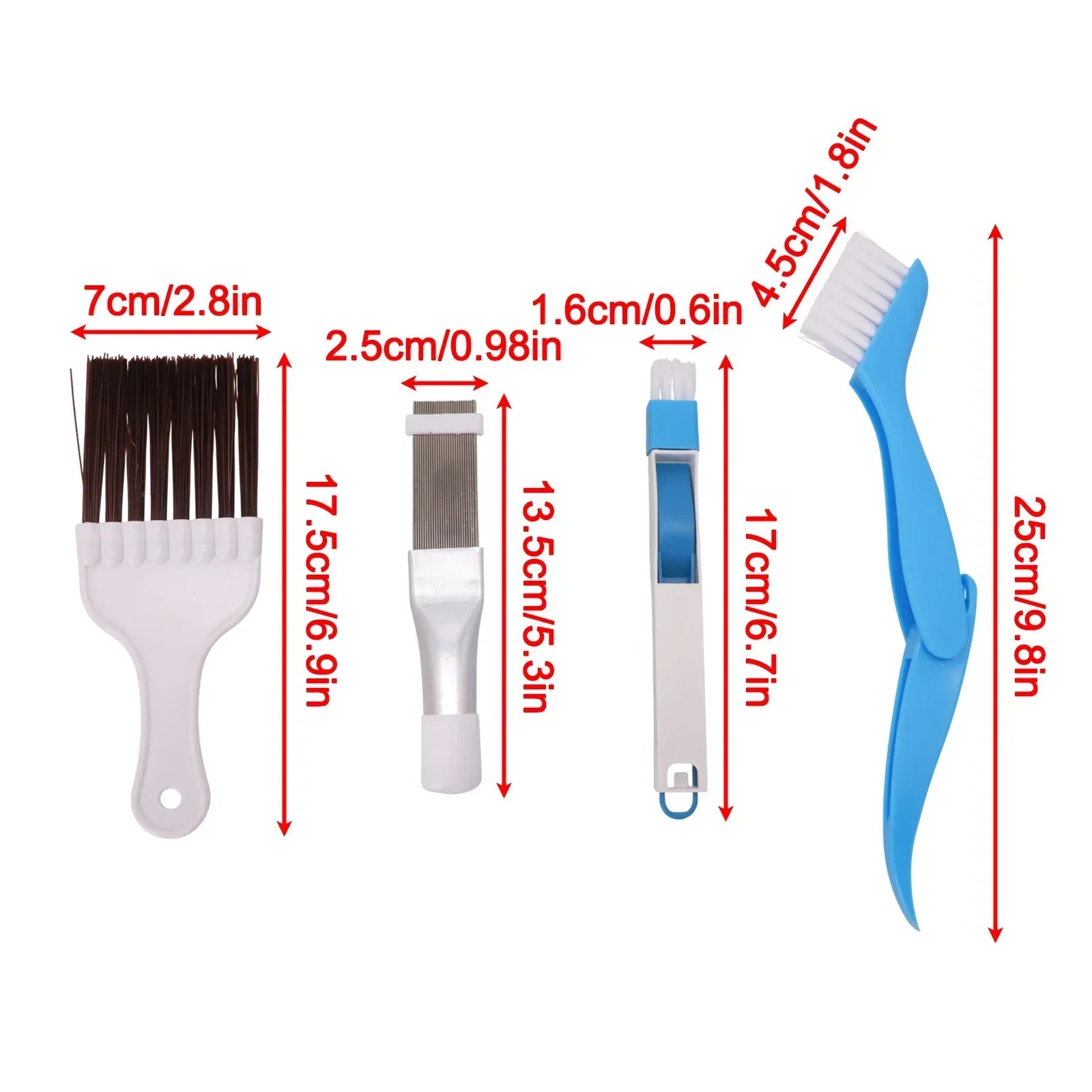 5 Piece Air Conditioner and Refrigerator For Cleaning Brush Set Essential Tools for Deep For Cleaning Tight Spaces Oasis Select