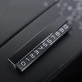 Car Phone Number Temporary Car Parking Card Plate Luminous Phone Number Holder Hidden Parking Telephone Number Plate Accessories Oasis Select Black