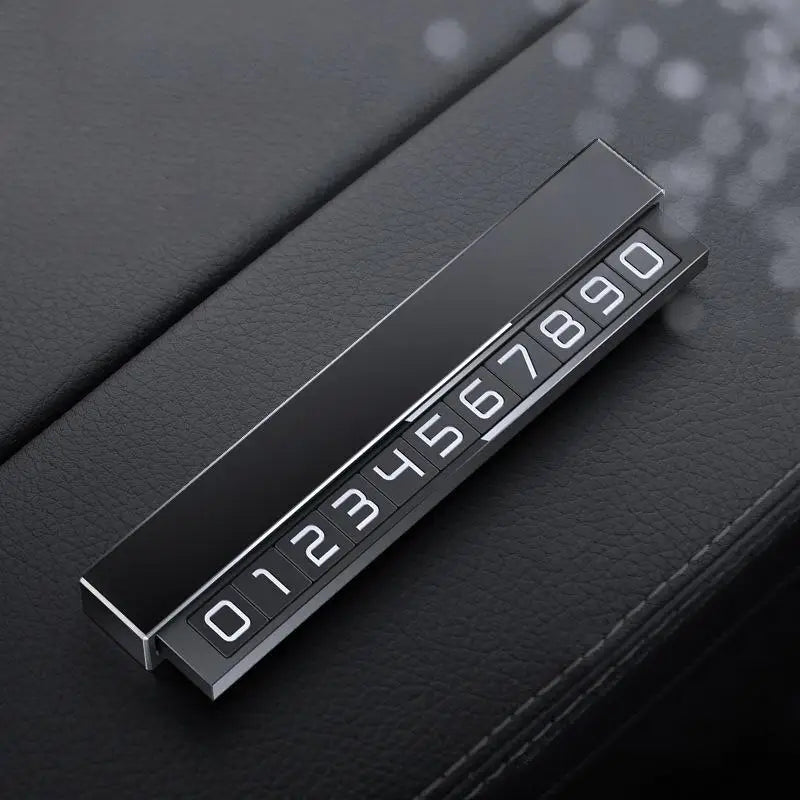 Car Phone Number Temporary Car Parking Card Plate Luminous Phone Number Holder Hidden Parking Telephone Number Plate Accessories Oasis Select Black