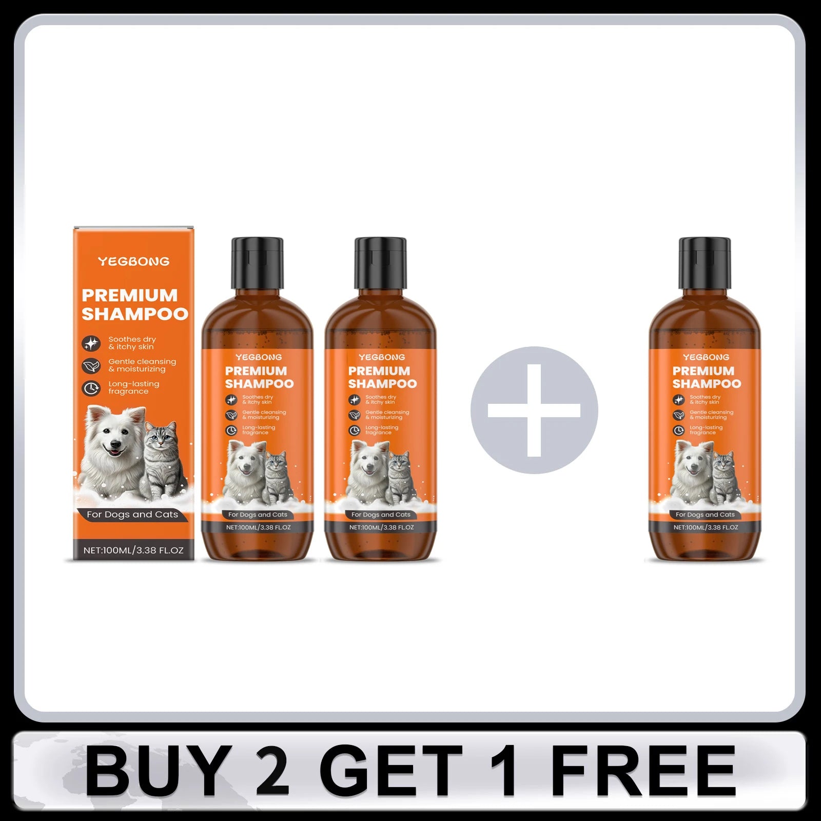 Pet Shampoo for Dogs & Cats Deep Cleansing Pet Skin Remove Odor Control Relieve Itching Keep Ph Balance Fluffy Soft Shower Gel Oasis Select Buy 2 Get 1 Free