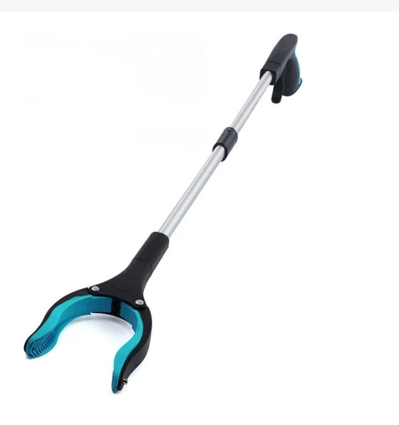 360° Rotatable Trash Picker Foldable Litter Grabber Stick Long Reach Extension Arm Portable Pick Up Tool Outdoor Garden Cleaning Oasis Select Light Blue