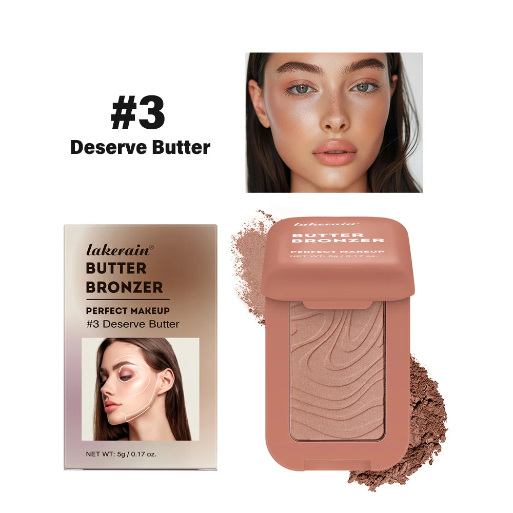 Bronzer Makeup Contour Soft Matte High Pigmentation Long-lasting Waterproof Bronzed And Shimmery Palette Powder Korean Makeup Oasis Select 3Deserve Butter